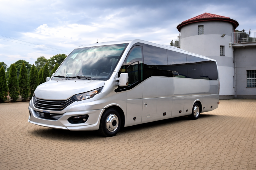 Luxury minibus rental in Amsterdam for group transfer with chauffeur service