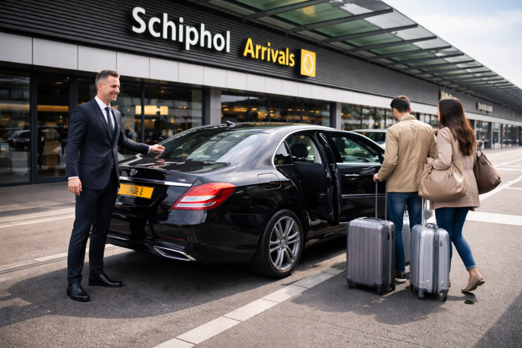 Private airport taxi at Amsterdam Schiphol Airport
