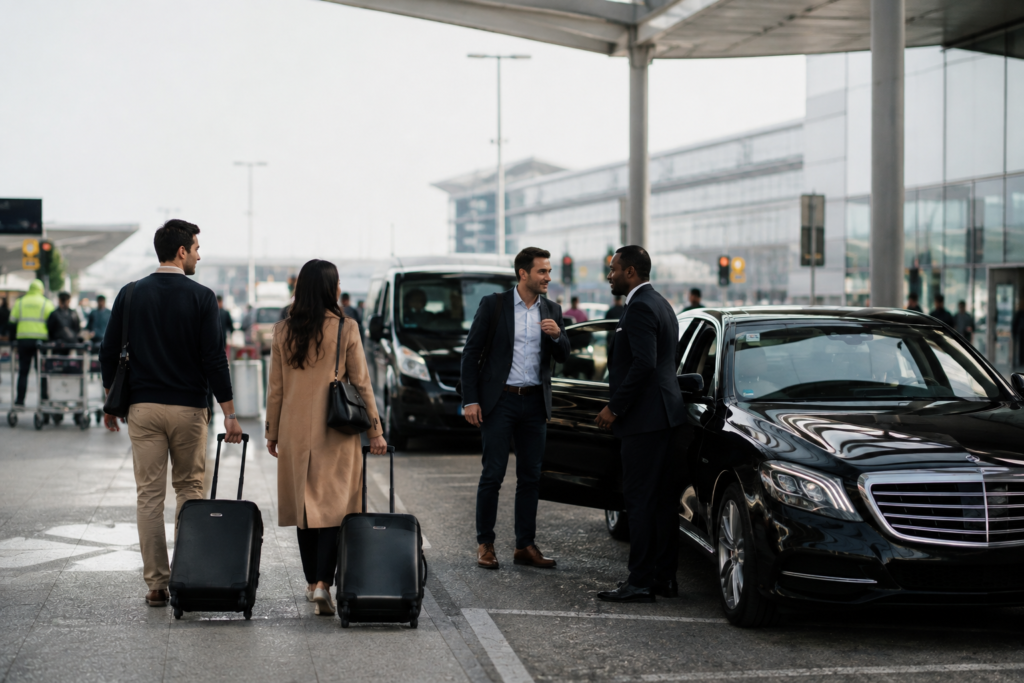 Private airport taxi at Amsterdam Schiphol Airport